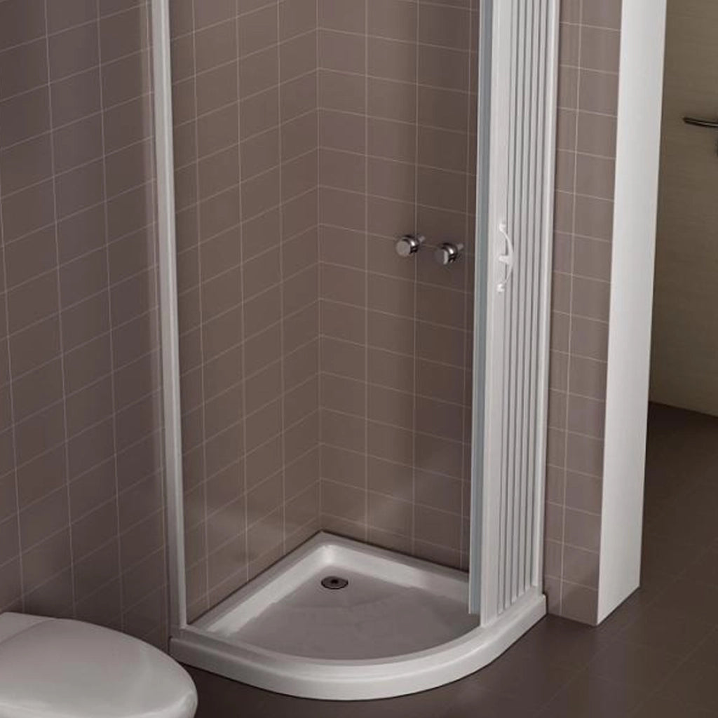 Box doccia Giove 80x80cm in pvc apertura semicircolare laterale