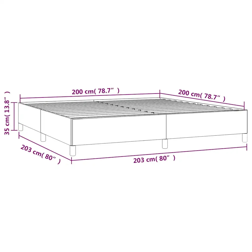 Giroletto senza Materasso Blu Scuro 200x200 cm in Velluto 347346