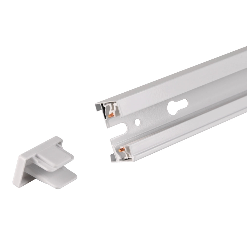 Binario monofase 1m bianco in alluminio Polux 321824