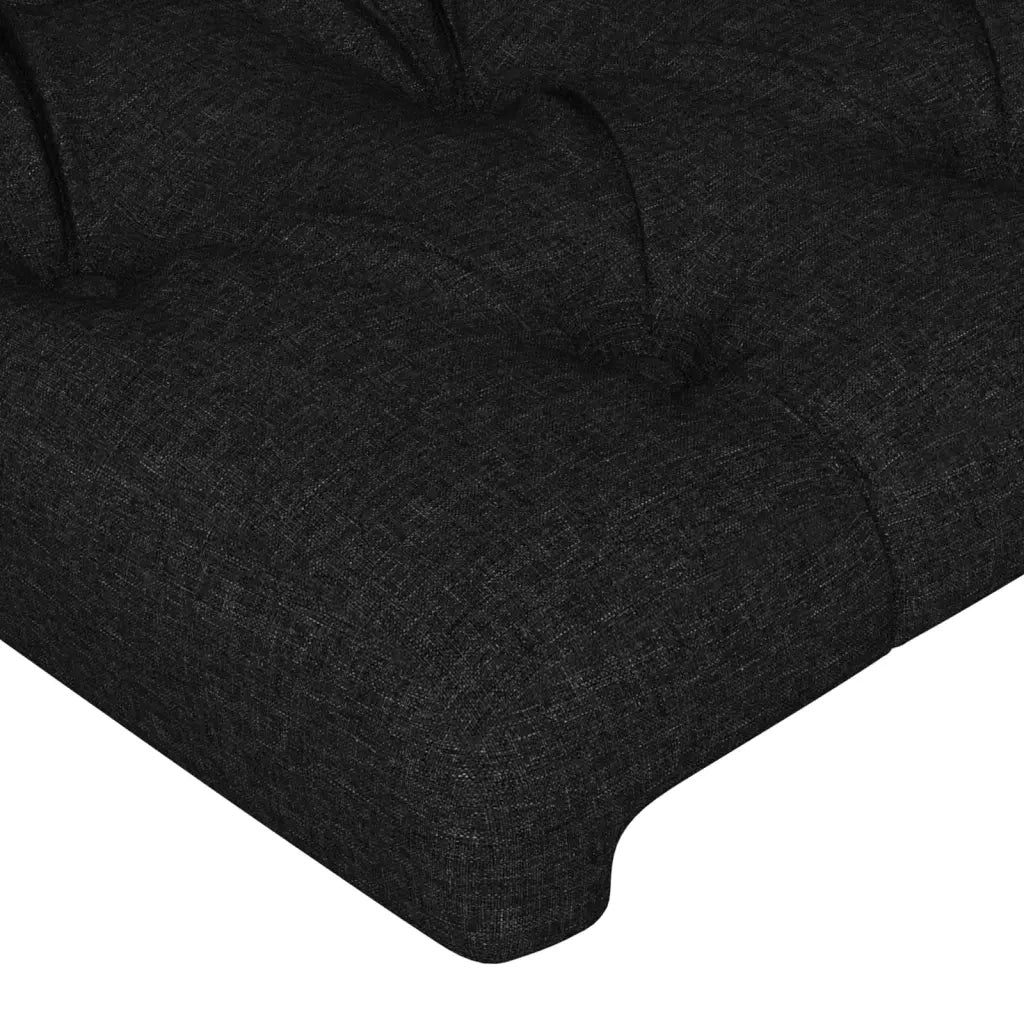 Testiera Nera 90x7x118/128 cm Tessuto 3116652