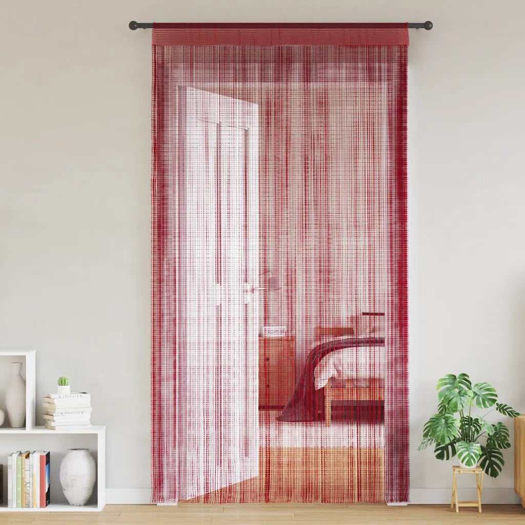 Tende a Filo 2 pz 140x250 cm Rosso Bord¨°