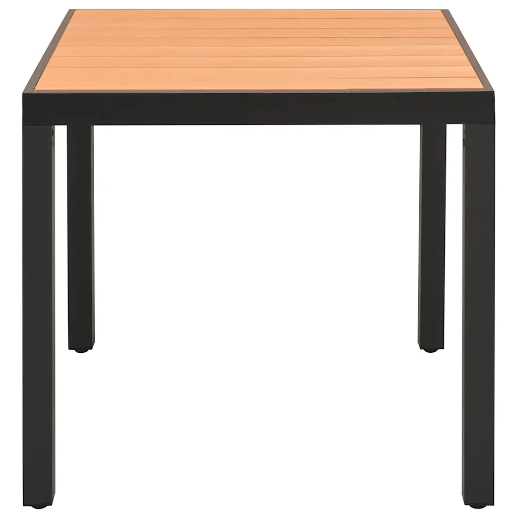 Tavolo da Giardino Marrone 80x80x74 cm cm in Alluminio e WPC 42793