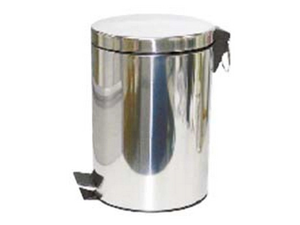 1pz pattumiera in acciaio inox con pedale - lt.5 cm.20,5x27,8h. cod:ferx.fer193221