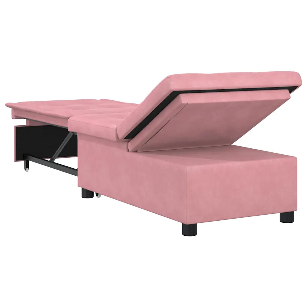 Divano letto | Sof¨¤ letto | Letto singolo Rosa 194 x 67 x 82 cm Velluto