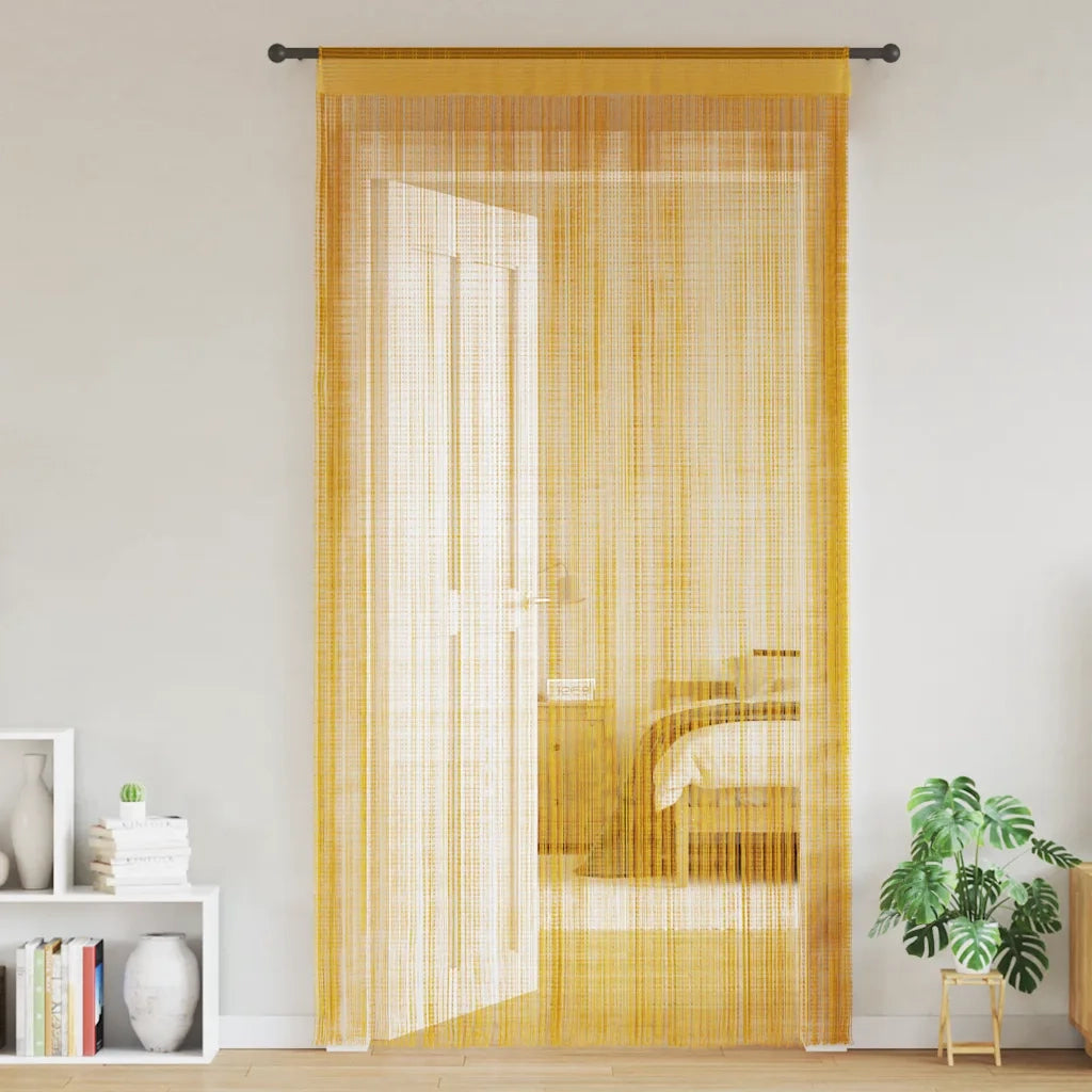 Tende a Filo 2 pz Oro 100x250 cm
