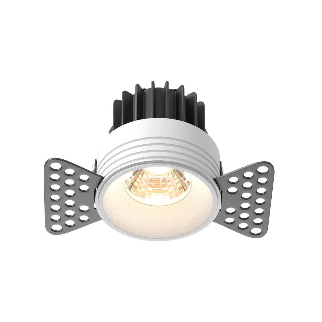 Maytoni Lampada da Incasso Round 1 luce LED integrato bianco alluminio