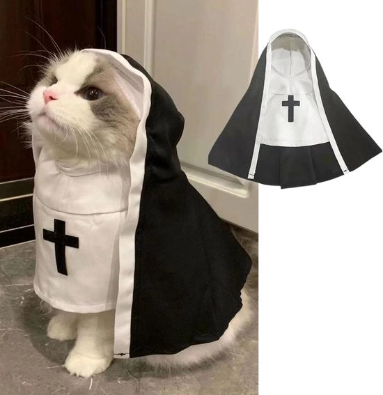 Costume di riparazione per cani femmine - poncho elegante per Halloween per cani di piccola e media taglia, costume da ruolo per festa fotografica e social media, costume per animali domestici carini (M (Rec w6-12 kg))