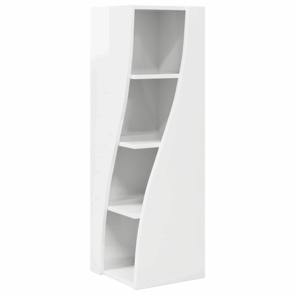 Mobile angolare 32x32x102cm Legno ingegnerizzato Bianco Lucido 889859