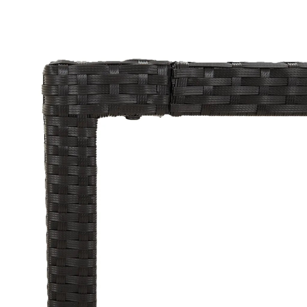 Set da Pranzo da Giardino 7 pz Nero con Cuscini in Polyrattan 3212453