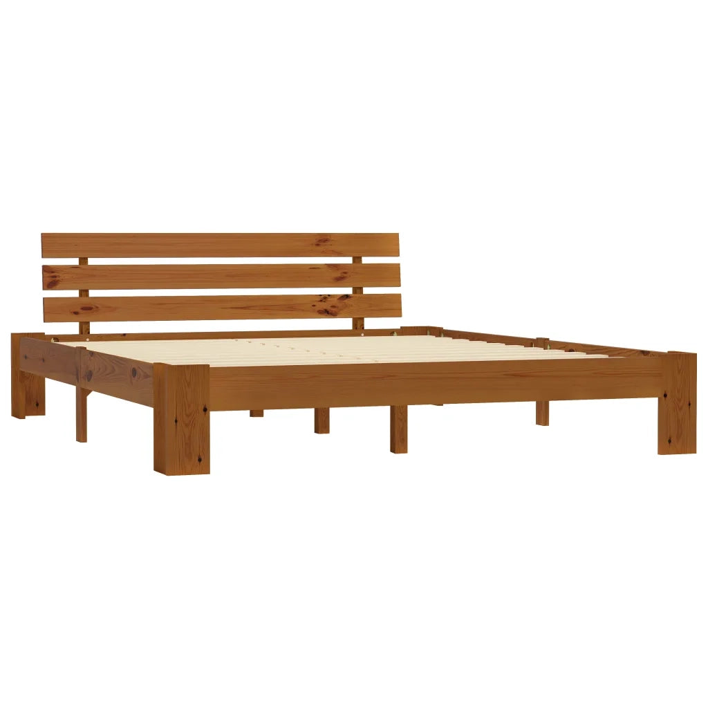 Giroletto senza Materasso-Struttura Letto Ambrato 180x200 cm in Legno di Pino 747631