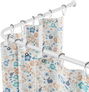 Tendina Uscibile da 68 a 96 cm - Tendina per Parete senza Fori - Maniglia in Acciaio Inossidabile - Impermeabile - Compresa di 12 Anelli - Adatta per Bagno e Cucina - Tendina per Doccia