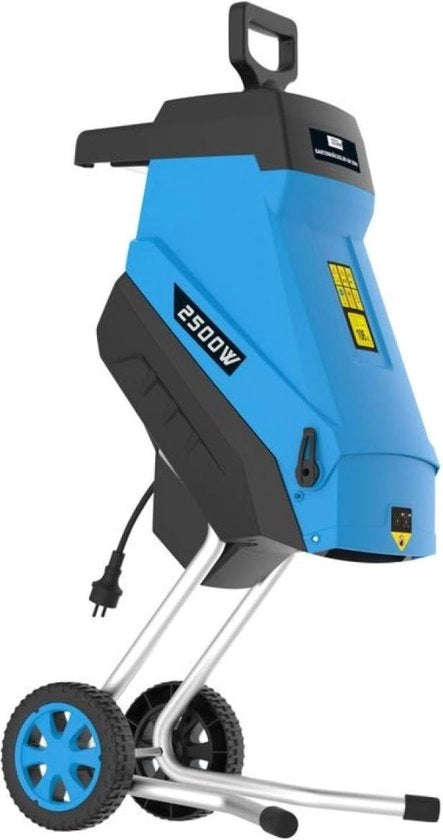 Hackselaio per giardino - Hackselaio - (senza manutenzione, chiusura automatica, sacco di raccolta di 45 litri, ruote di trasporto, 2500 W di potenza motore), 63 x 32 cm