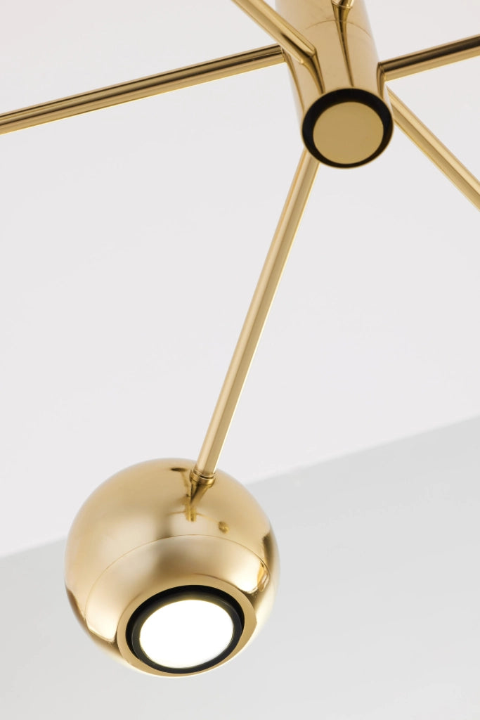 Lampadario MOKA moderno oro/bianco 6 luci G9+GU10 Jupiter