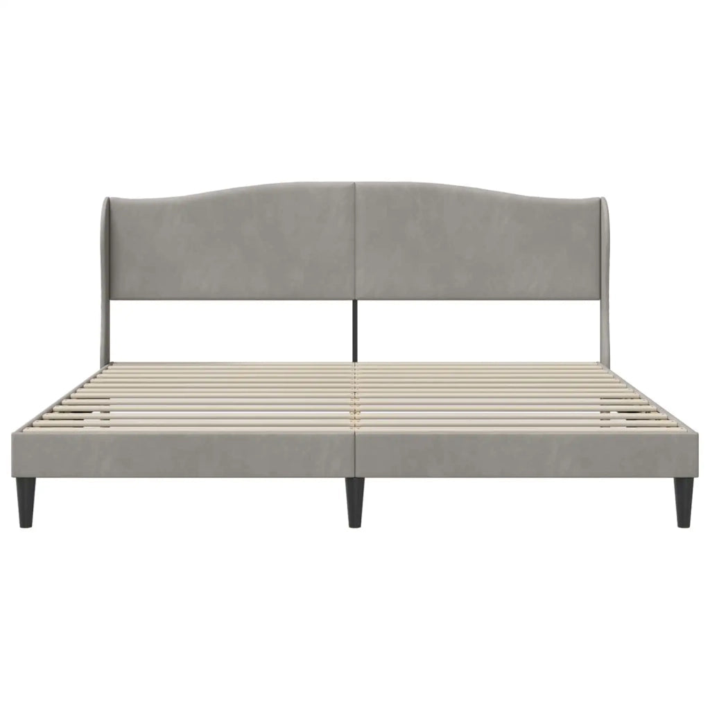 Struttura del letto Grigio Chiaro 180 x 200 cm Velluto 42027935