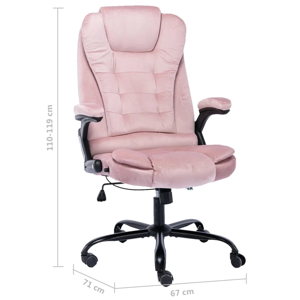 Sedia da Ufficio Rosa in Velluto 20571