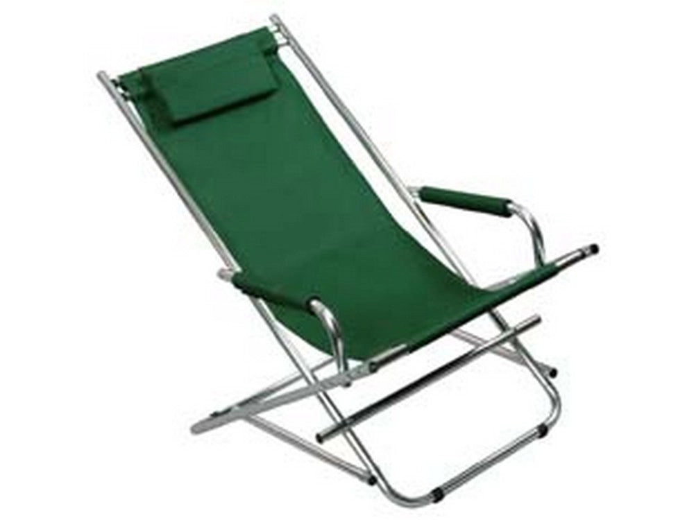 1pz sdraio in alluminio verde - cm.54x97x77h. cod:ferx.fer104876
