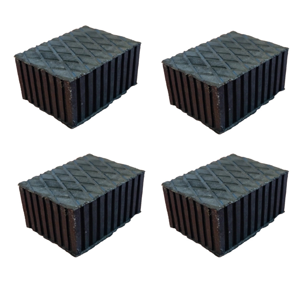 4 Pezzi Tamponi in Gomma per Ponti Sollevatori 160X120X80mm