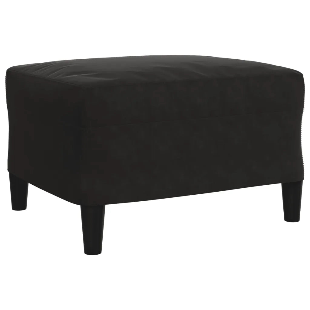 Set di Divani 4 pz con Cuscini e Rinforzi Nero in Velluto