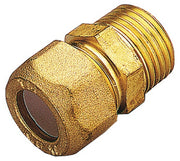 10pz raccordi ottone diritti bicono maschio gas 16x1/2 cod:ferx.26594