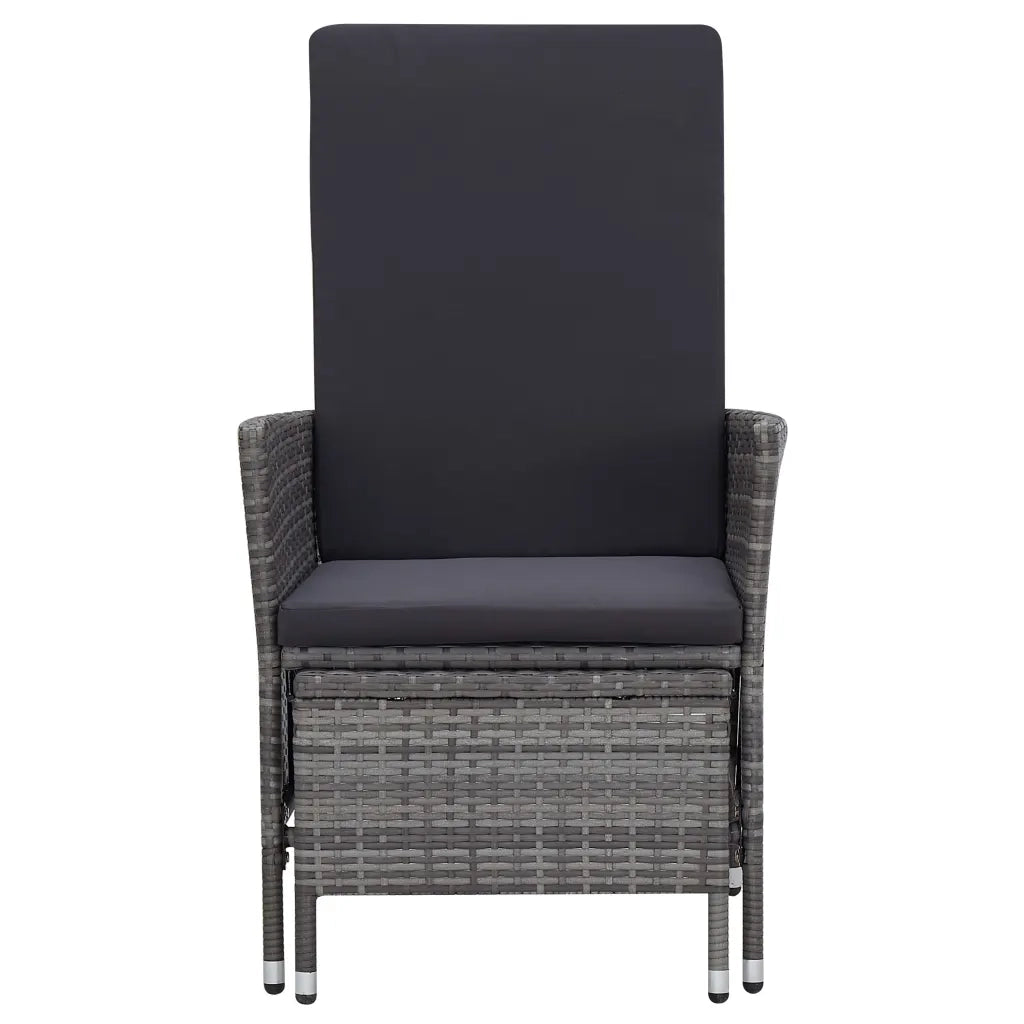 Set Divani da Giardino 2 pz con Cuscini in Polyrattan Grigio 310233