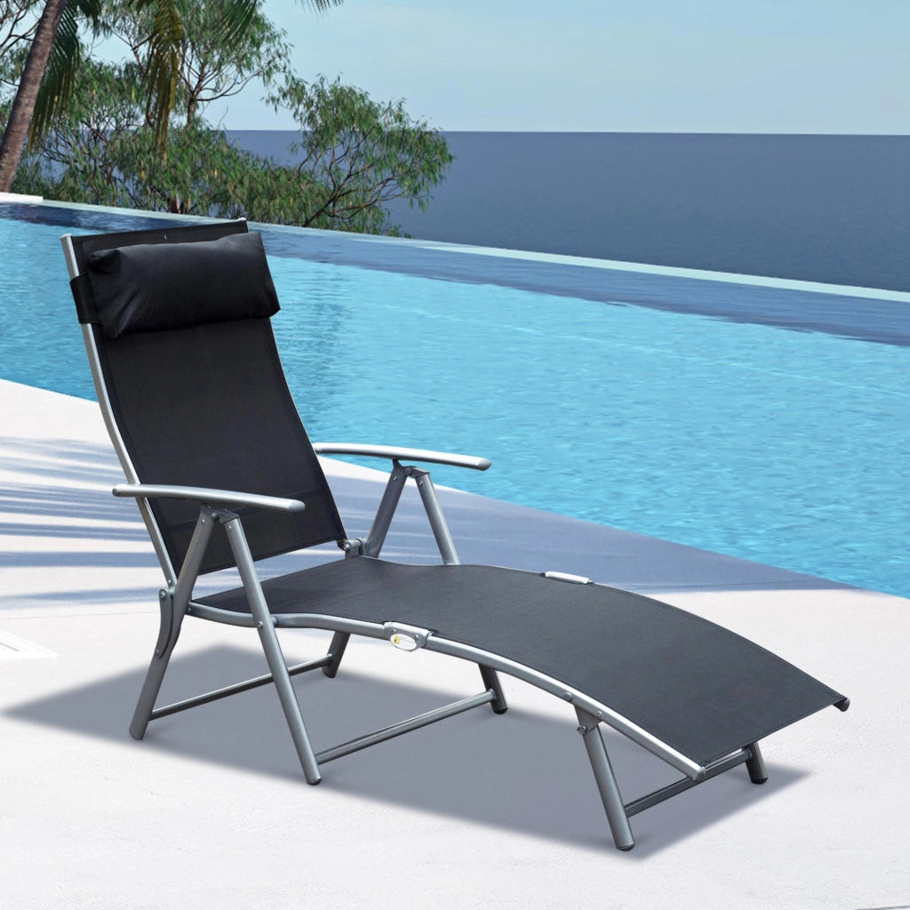 Sdraio pieghevole con cuscino e schienale regolabile ¨C Minimal ¨C Grigio