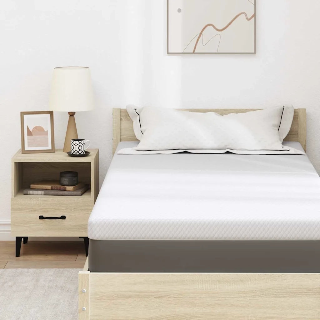 Topper per materasso Bianco 90 x 190 cm Tessuto Jacquard 4106233