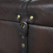 Cassapanca Set 3 pz-Panca con Contenitore Marrone