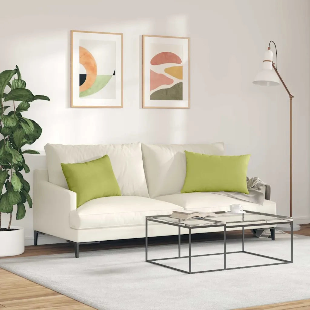 Cuscini da Divano 2 pcs Verde chiaro 60 x 40 cm Tessuto 42013663