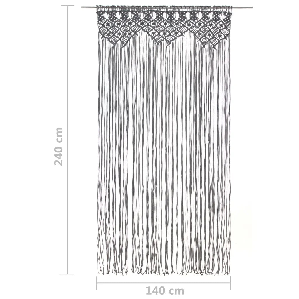 Tenda Macram¨¨ Antracite 140x240 cm in Cotone