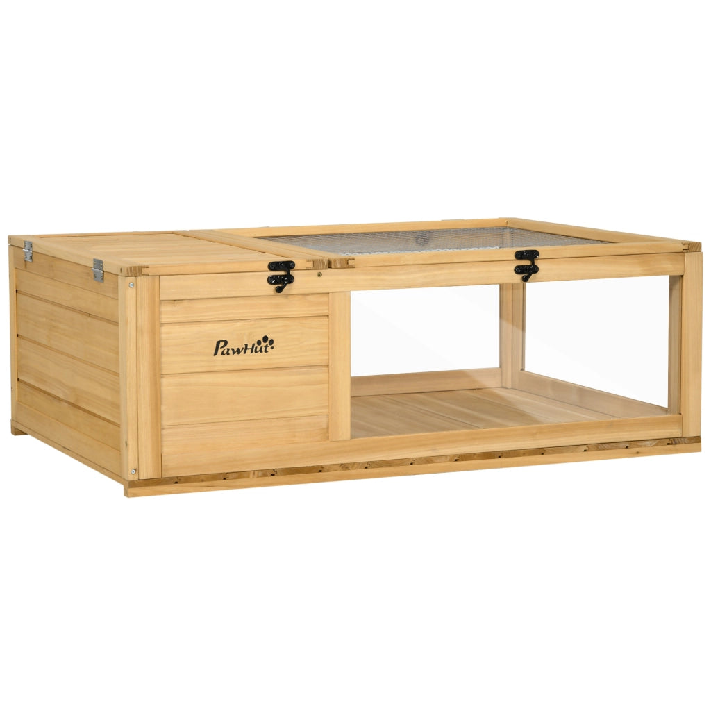 Casetta per tartarughe in legno ¨C Minimal ¨C 91x60.5x32 cm giallo