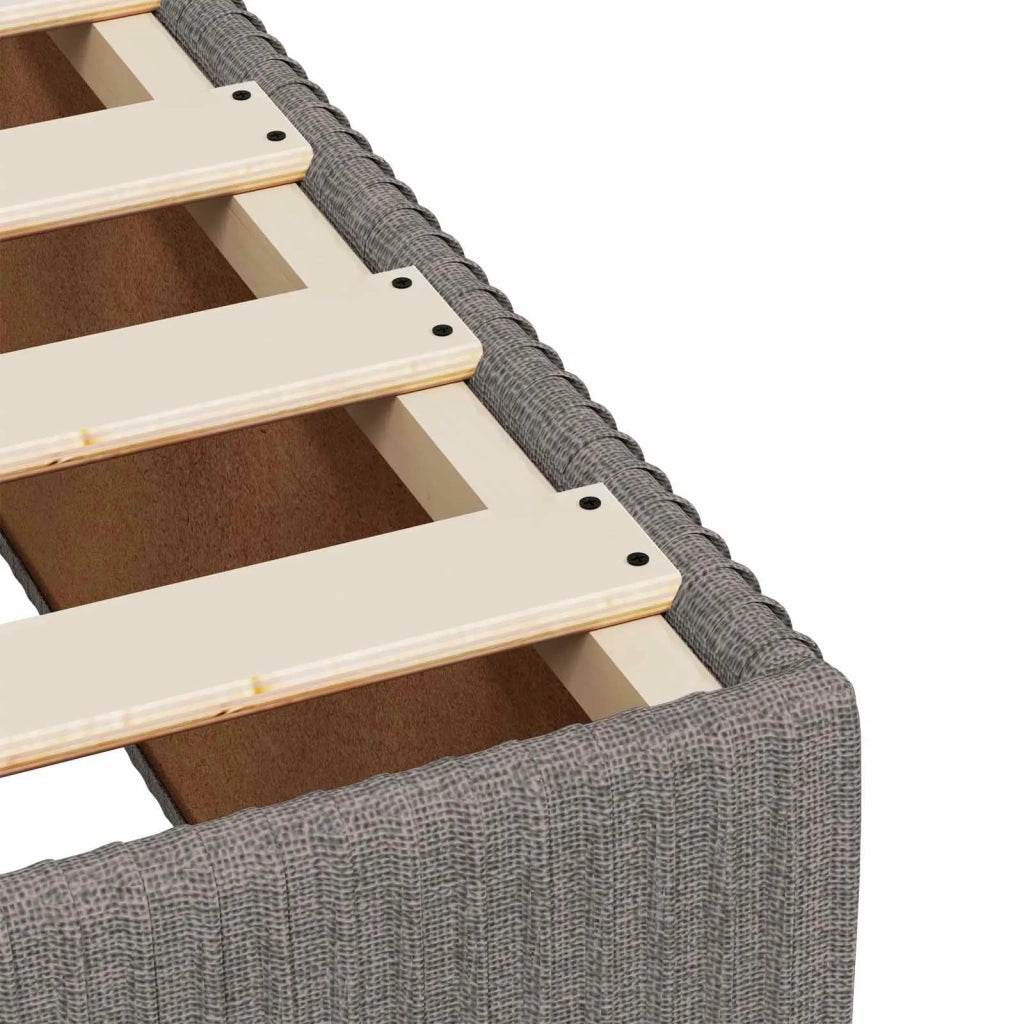 Letto box spring con materasso Tortora 100 x 200 cm Tessuto 3451409