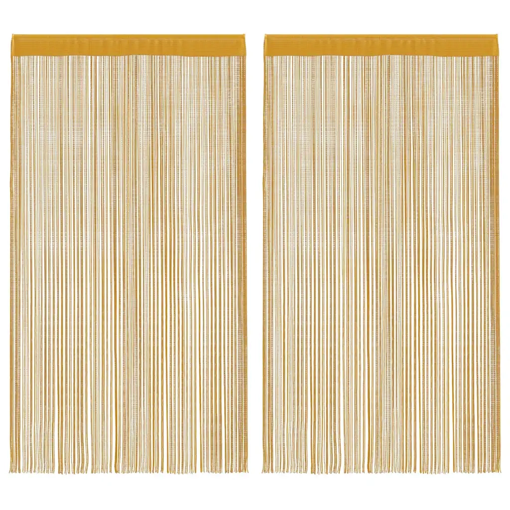 Tende a Filo 2 pz Oro 100x250 cm