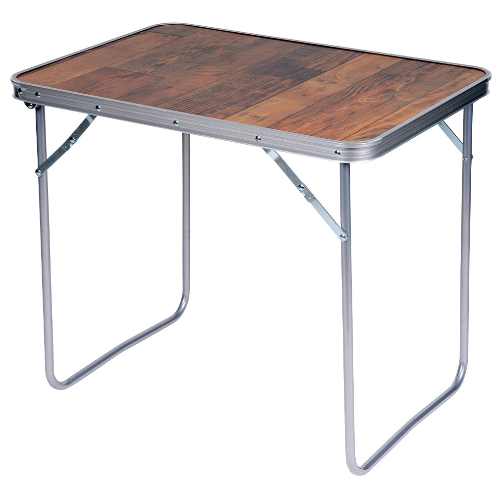 Tavolo da Campeggio Picnic Effetto Legno Tavolino Pieghevole Esterni 70x50x60cm