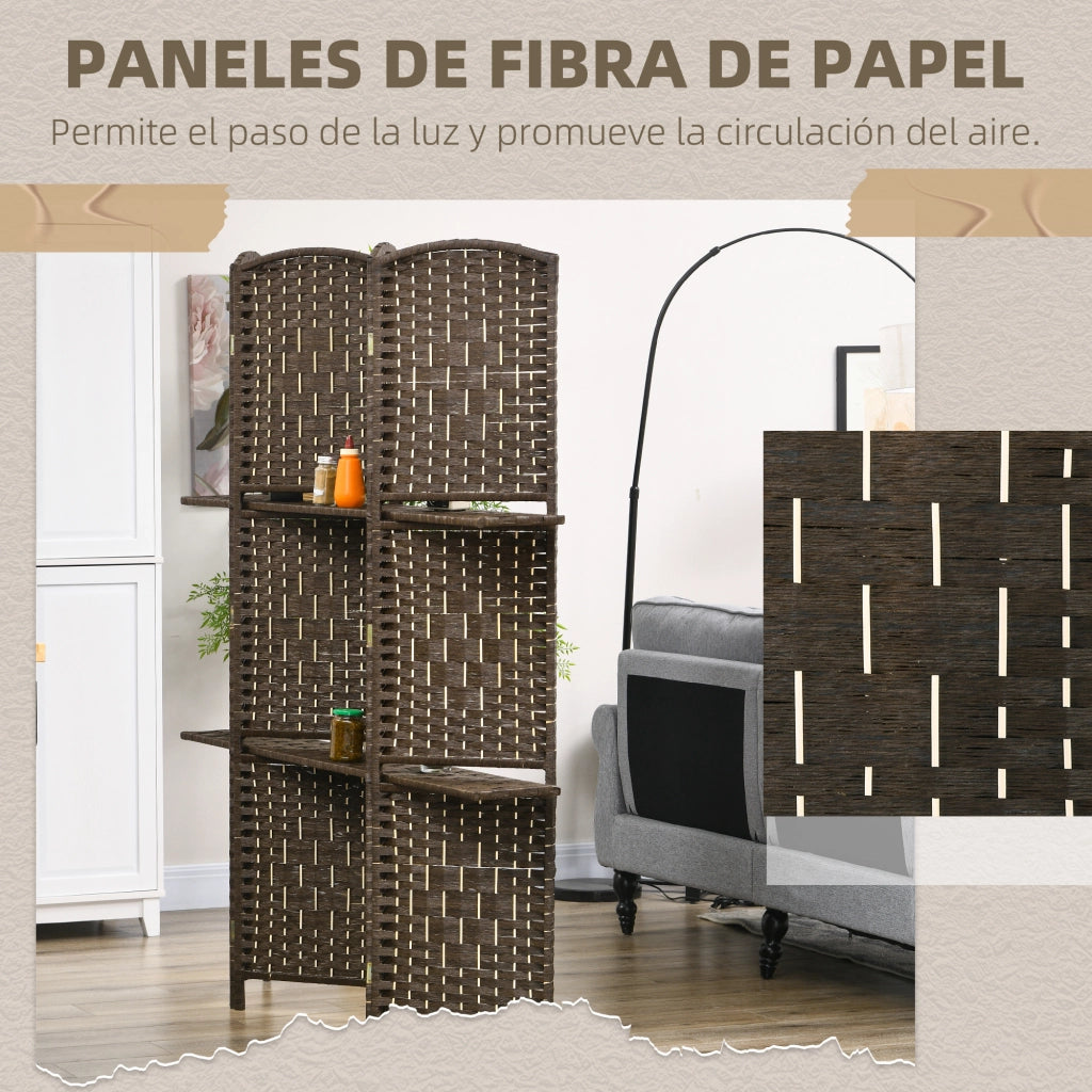 Libreria Divisorio con Ripiani ¨C Minimal ¨C Marrone 160x170 cm