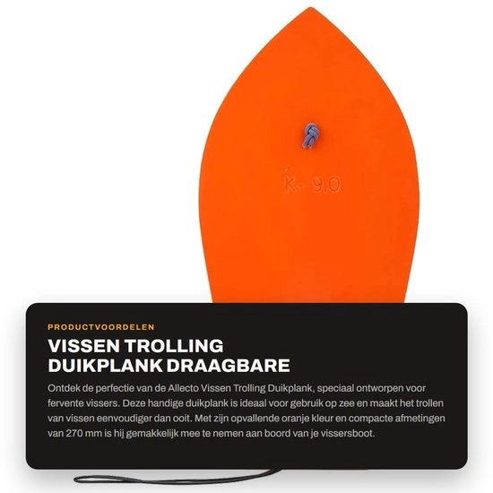 Scalda piattaforma per pesca subacquea portatile - materiale plastico - pesca in mare - piattaforma abrasiva - 270 mm - colore arancione - piattaforma per pescatori