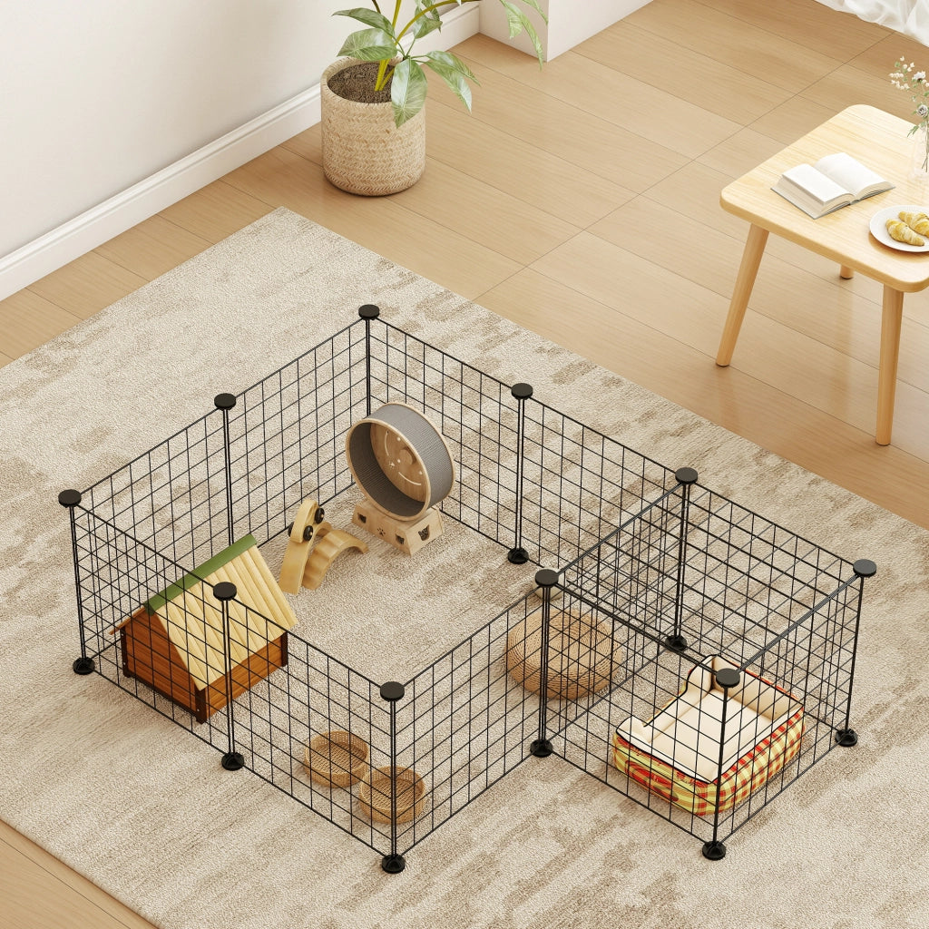 Recinto per Piccoli Animali ¨C zephmum ¨C Nero 106x73x36 cm