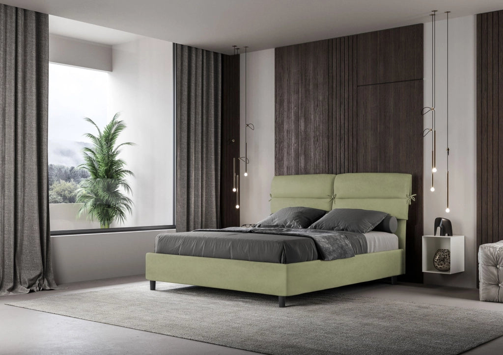 Letto Matrimoniale 160x210 cm Senza Rete Nandy Tè verde