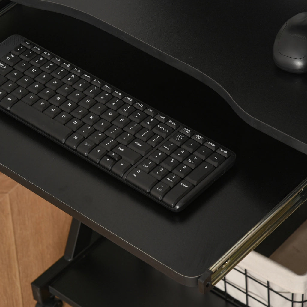 Scrivania per computer con ruote ¨C Zephmum ¨C Nero