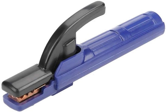 Elettrodo per Lavori Elettrici - 300A - Isolante - Manico di Plastica Blu - Lasklem in Rame - Ideale per Lavori di Lavorazione - 20,5 cm