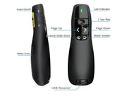 Puntatore Telecomando per Presentazioni Presenter Wireless USB 2.4 GHz per PowerPoint Slide PC Notebook – Laser Rosso Integrato
