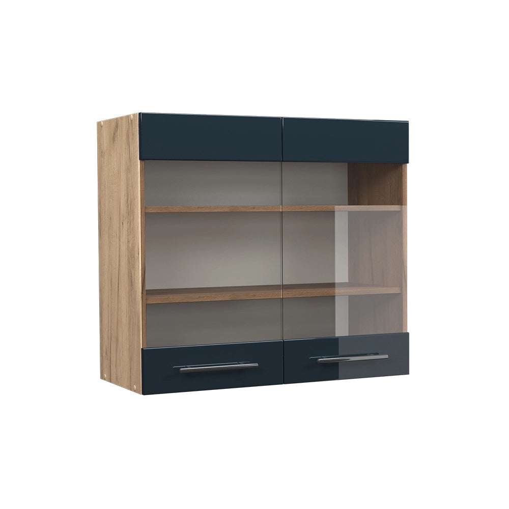 Vicco Mobiletti da cucina  Blu scuro lucido 80 cm