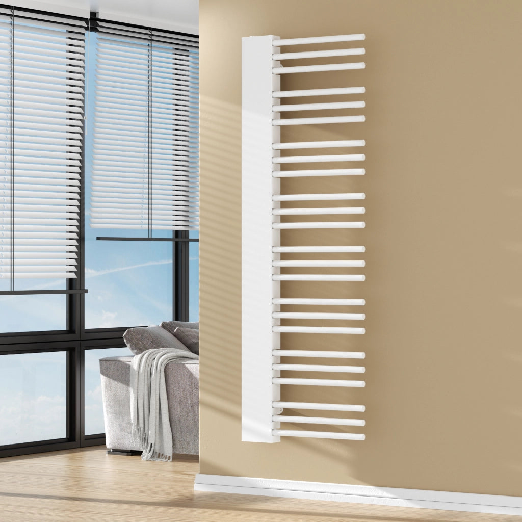 Scalda Asciugamani da Parete Kviteseid ad Acqua Calda 146 x 45 cm Bianco [neu.haus]