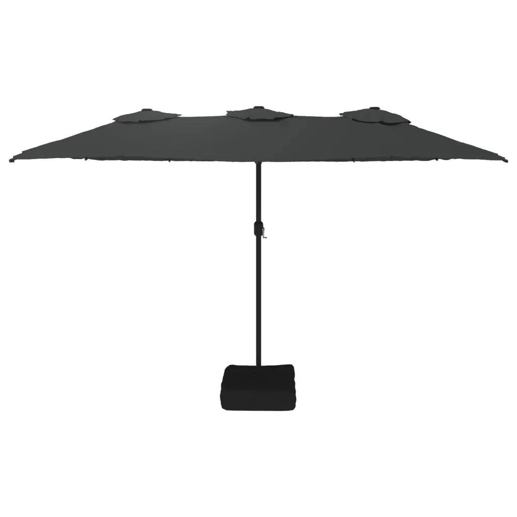 Ombrellone a Doppia Testa-Ombrello da giardino Antracite 449x265 cm