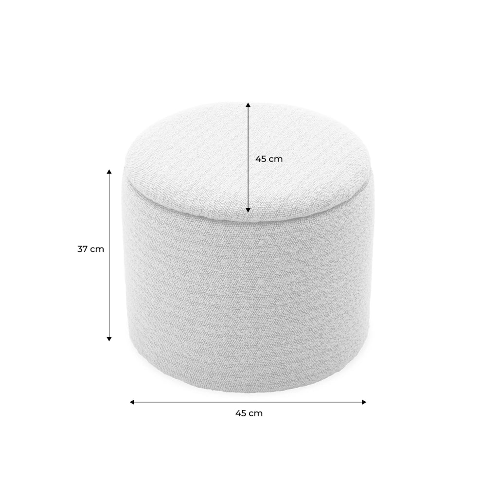 Pouf contenitore in tessuto, talpa