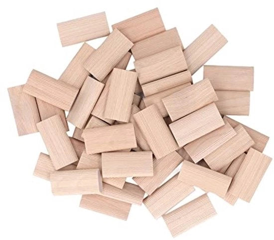 Stopper in Beukenhout Massivo - 50 Unità - Dispositivo di Connettività per Mobili - Progettazione Compatta - Alta Durata - Blocchi in Legno
