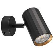 Applique/Plafoniera 1 luce NICEA nero-oro GU10 Polux