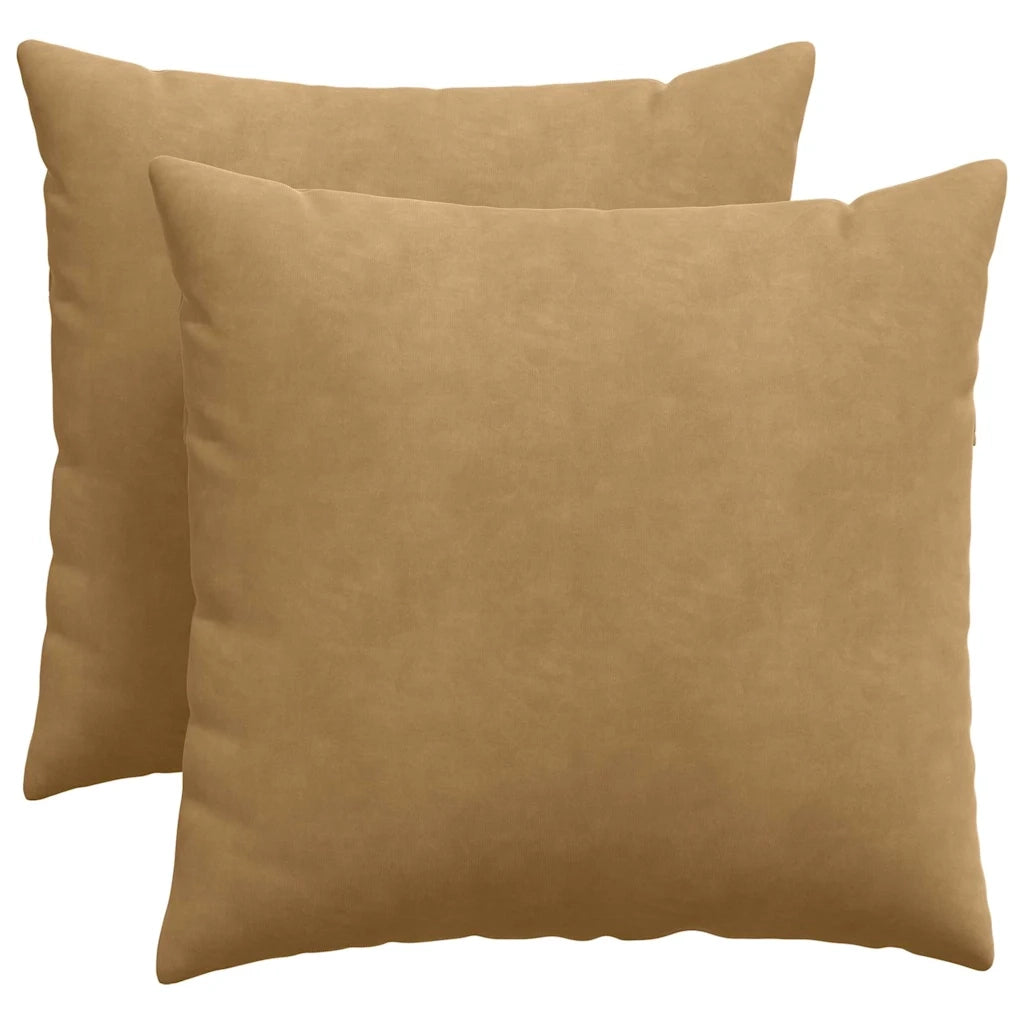 Cuscini da Divano 2 pcs Marrone 50 x 50 cm Tessuto in Cords 42013979