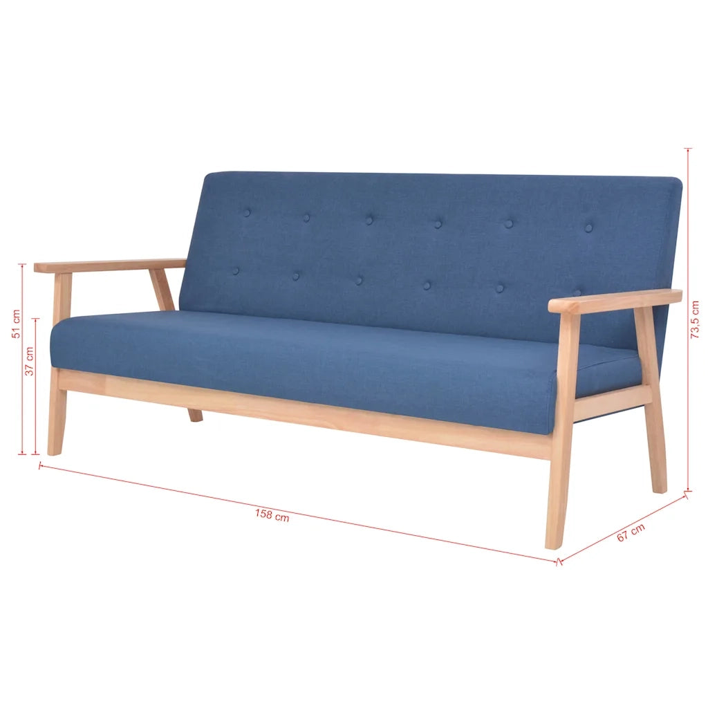 Set di Divani 2 pz in Tessuto Blu 274913
