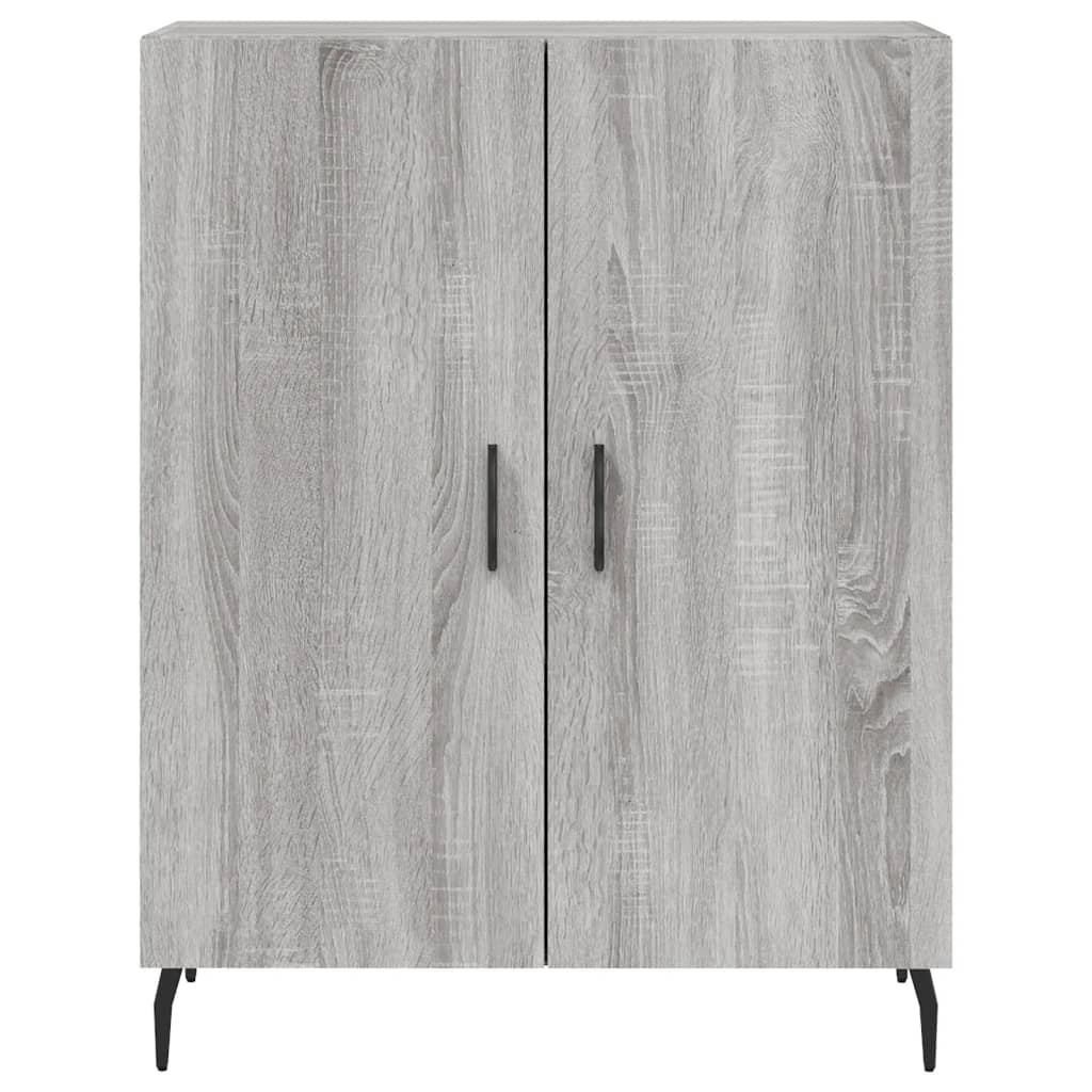 Buffet credenza cassettiera armadio mobile contenitore organizer cucina soggiorno salotto rovere Sonoma alto 69,5 x 34 x 180 cm legno ingegnerizzato grigio 02_0035568