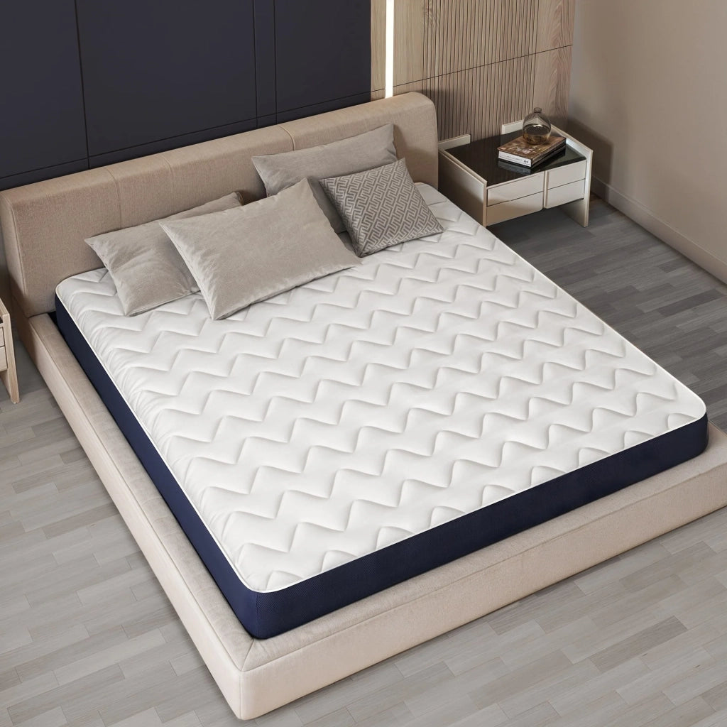 Materasso Una Piazza e Mezza 130x190 in Waterfoam Ipoallergenico, 10 cm ESSENTIAL | Imbottitura in Ovatta e Rivestimento in Tessuto 3D Traspirante, Antiacaro e Antifungino | Made in Italy